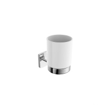 Bathroom Accessories Wall Mounted Brass Toothbrush Tumbler Holder Chrome Ceramic Cup